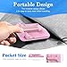 HZZADZXW Cell Phone Stand, Adjustable Angle and Height Cell Phone Holder for Desk, Foldable and Portable, Anti-Slip Silicone Pad, Compatible with All Mobile Phones and 4-8 Inch Devices, Pink