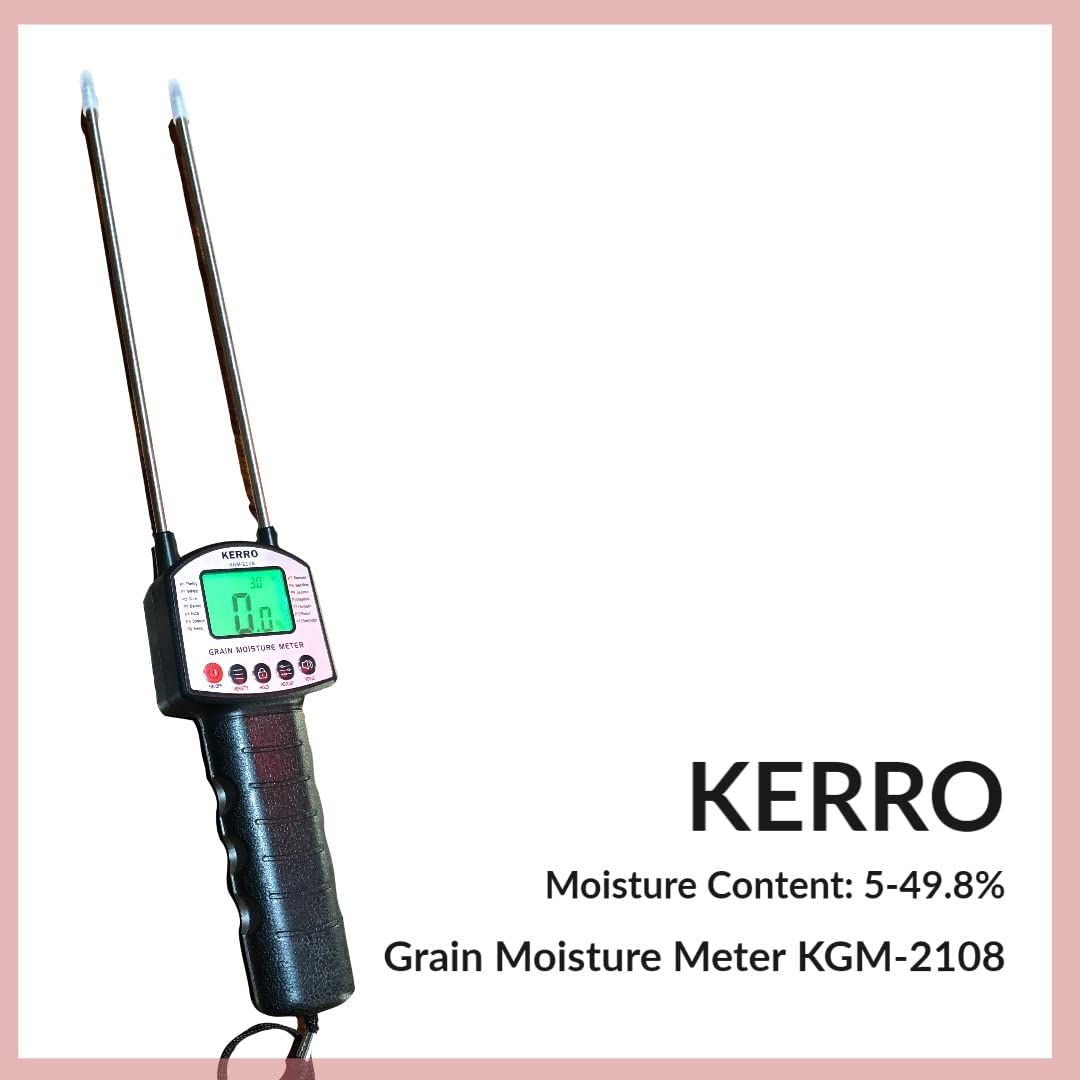 KERRO Smart Sensor Digital Grain Moisture Meter for Corn, Wheat, Rice, Bean (Moisture Content : 5-49.8) 1