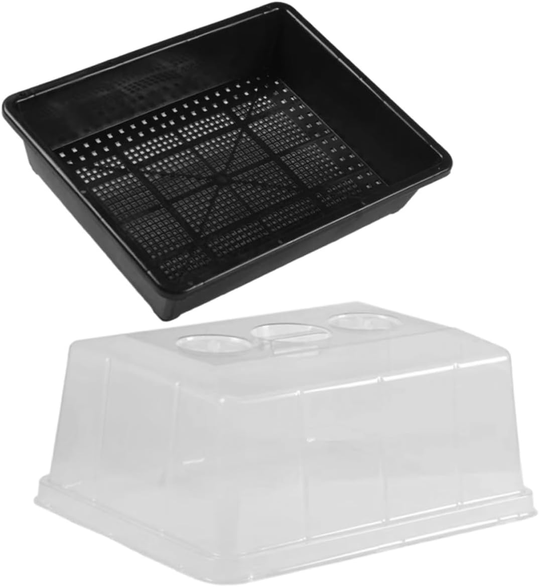 Milisten 1set Vegetable Starter Tray with Dome Reusable Germination Tray for Home Gardening for Greenhouse and Planting and Easy to Use for High Germination Rates