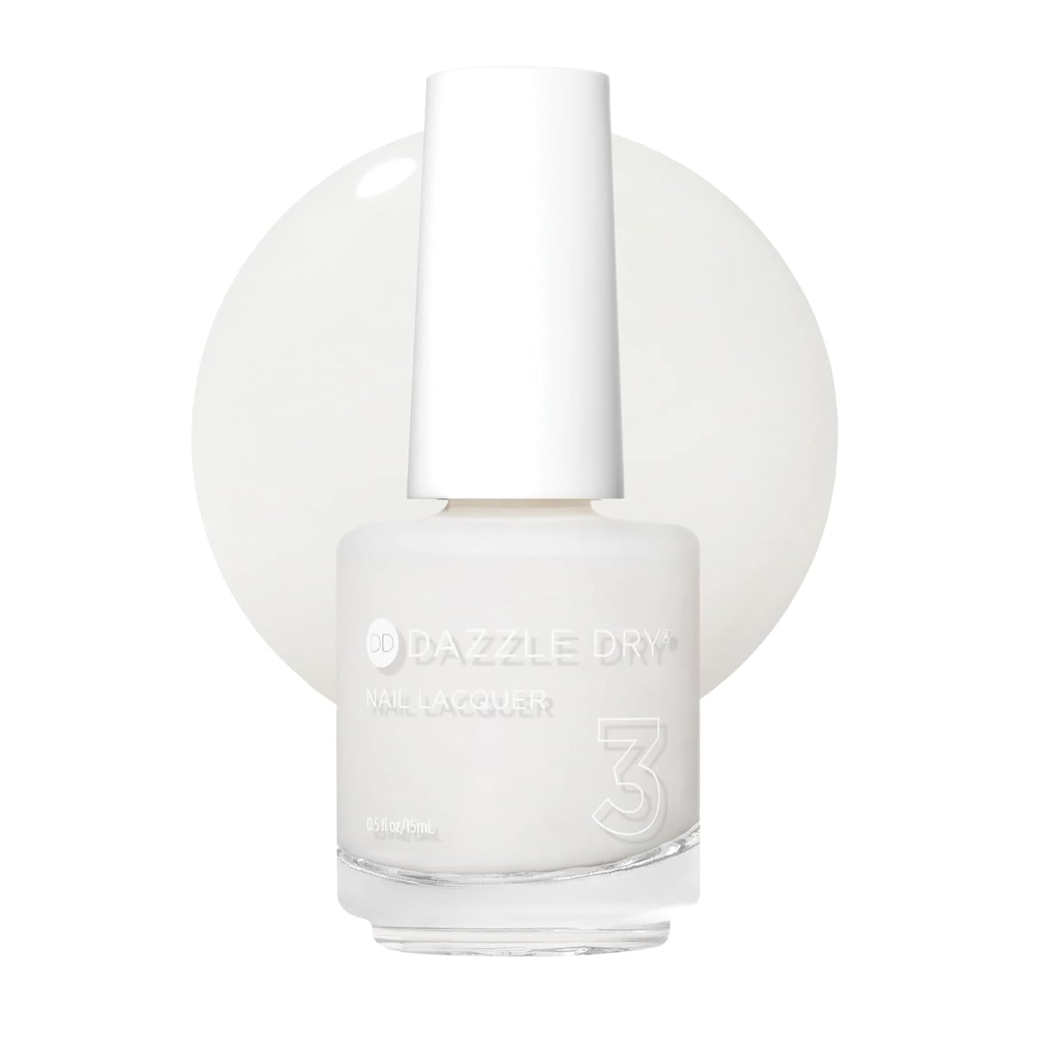 Dazzle Dry Nail Lacquer (Step 3) - Breathe Free - A sheer, milky soft marshmallow nude. Sheer cream. (0.5 fl oz)