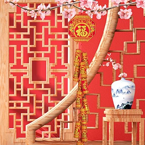 Art of Beauty Chinese New Year Decorations Large Lunar New Year Blessing |Hanging Decoration (Firecracker)