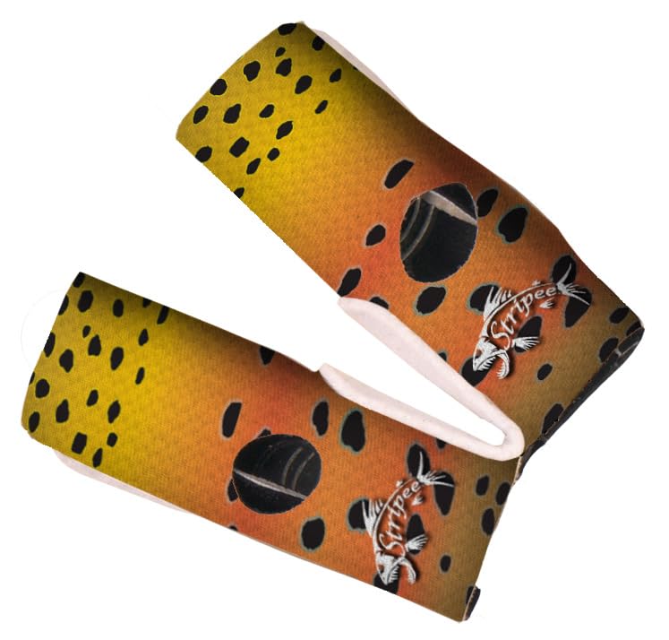 Stripee Finger Guard and Fly Line Cleaner, Brown Trout, Large