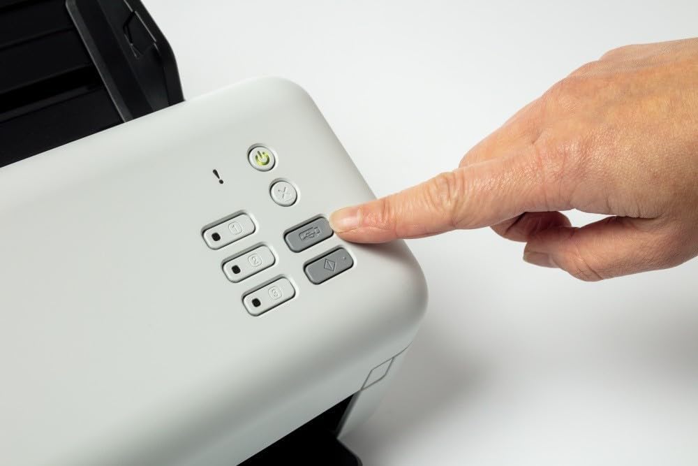 Brother ADS-4300N, Professional Document Scanner with USB and LAN, Duplex Scan, Hot Keys, White, ADS4300NRE1