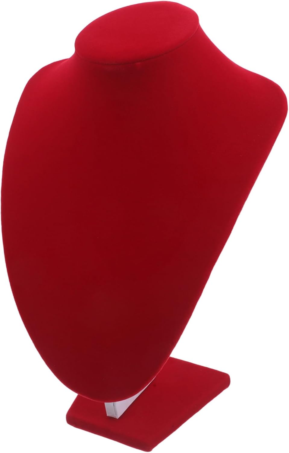Red Velvet Necklace Bust Display Stand Medium 30cm Jewelry Holder Organizer for Wedding Bridal Pendant Chain Photography Jewelry Mannequin Showcase