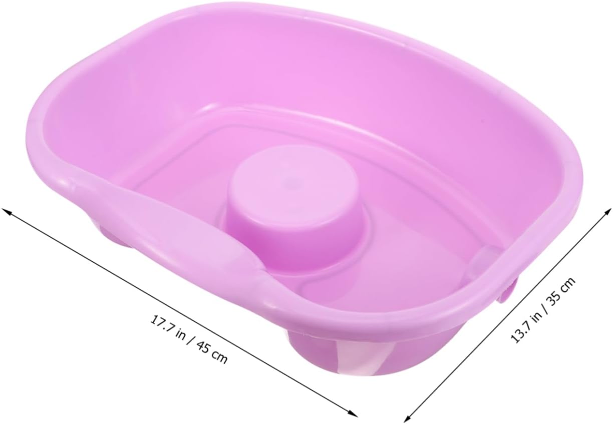 Portable Hair Washing Tray for Elderly and Bedridden Adjustable Shampoo Basin Drain Hose for Home Care and Hospital Use Lightweight Plastic Design