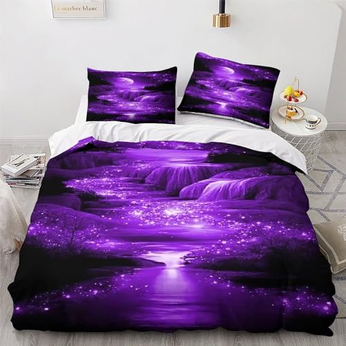 Parure de lit paysage hypoallergique microfibre double douceur durable - 4