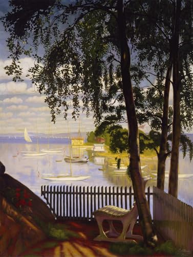 Peinture pour décoration salon Sohlberg 60x90cm pour habiller un mur vide avec élégance