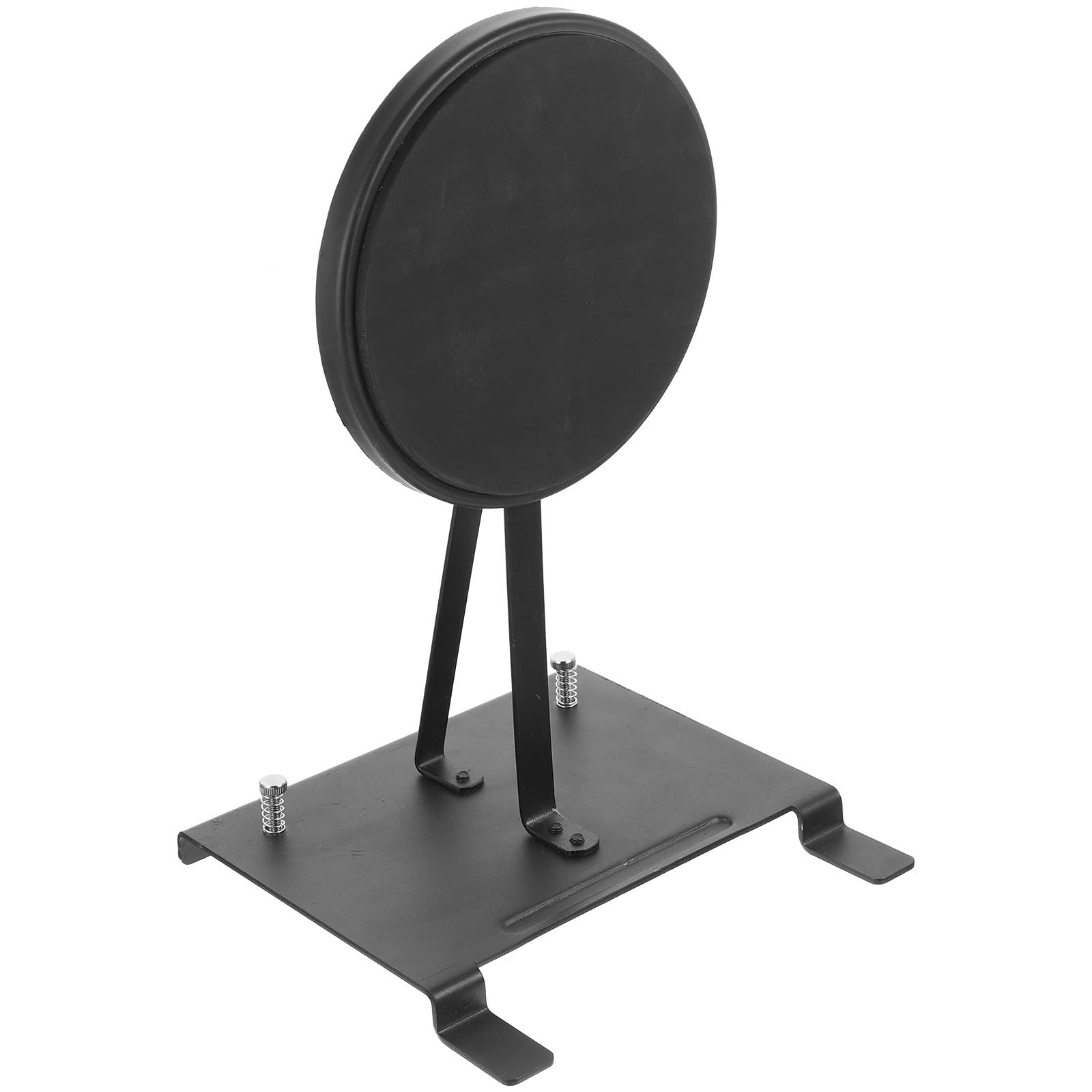 Yardwe Tappetino Esercizi Batteria in Metallo Compatto, Allenatore Singolo Pedale Grancassa Protezione Antiscivolo per Batteristi Professionali a Casa e Studio