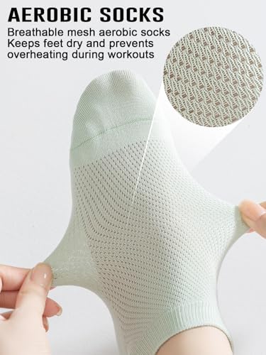 Women's Ankle Cotton Socks, No Show Athletic Running Low Cut White Socks3