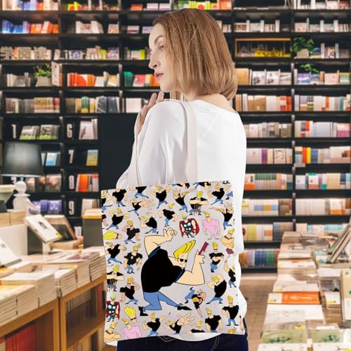 WZMPA Johnny Blond Man Tote Bag Bunny & Suzy Fans Gift Johnny & Carl & Pops Reusable Shoulder Bag Johnny Merchandise3
