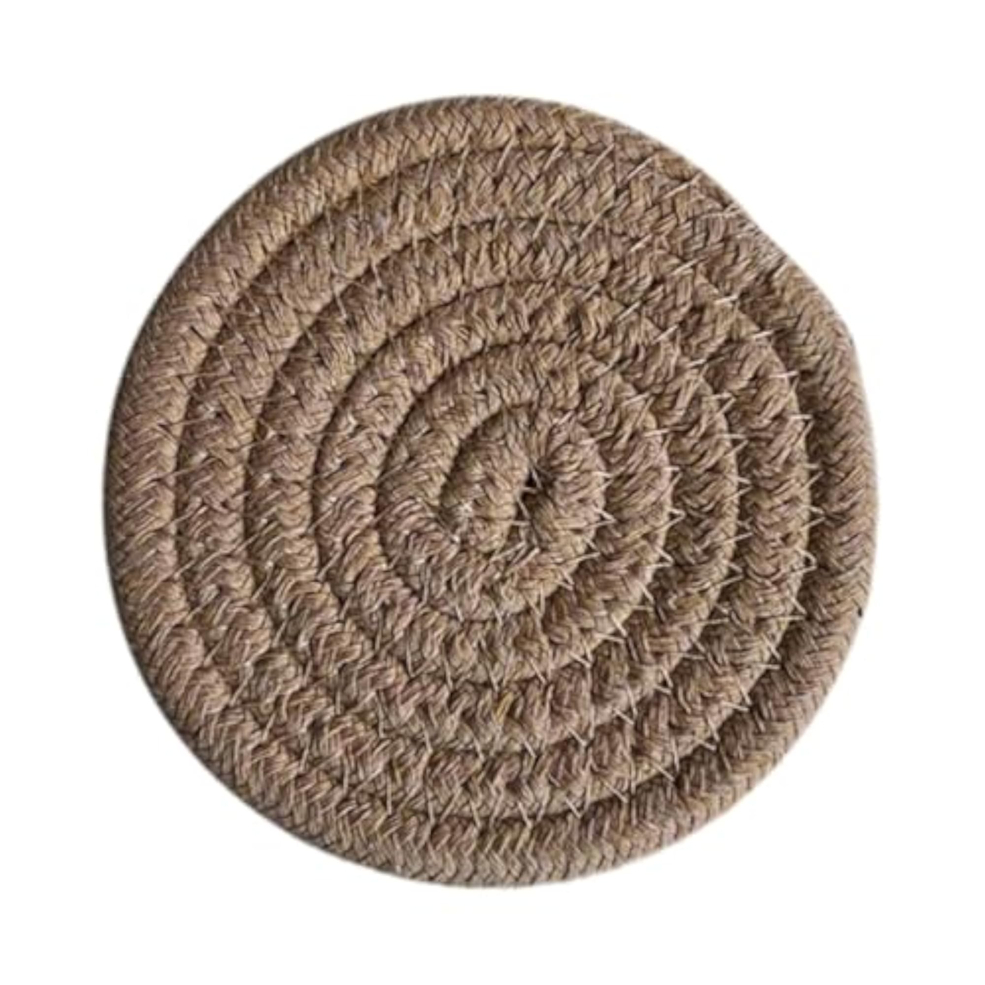 Farmhouse Rustic Braided Place Mat, Non-Slip, 11cm