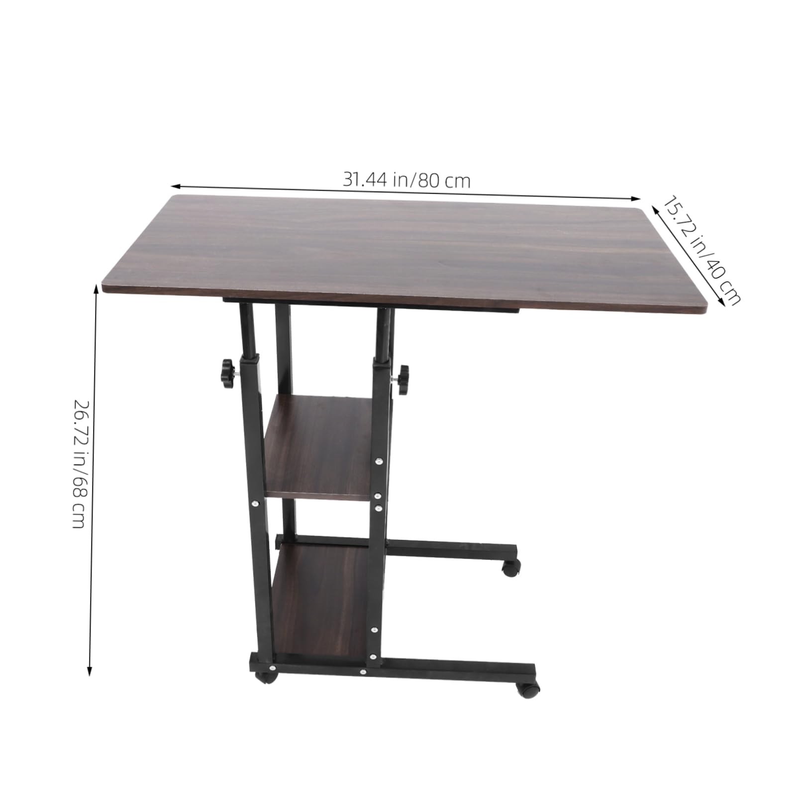 Cabilock Sturdy Bed Desk Wooden Table Multi-Functional Dormitory Desk Space-Saving Table