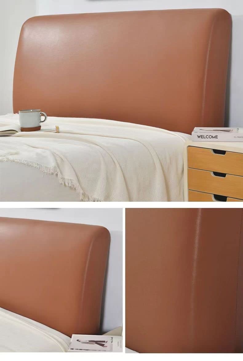 Copri testiera Copri testiera letto, Copri testiera letto in pelle elasticizzata, Copri testiera letto antipolvere(Orange,220x70cm)