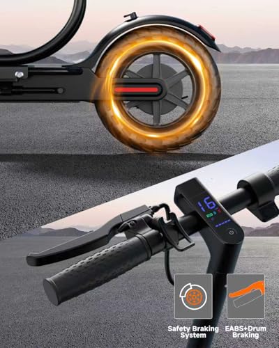 Image of Electric Scooter, 350W-500W Motor, 9 MPH to 22MPH, 10-41 Miles Range, Dual Suspension, Dual Braking, App Control, Foldable Commuter E Scooter for Adults and Teens
