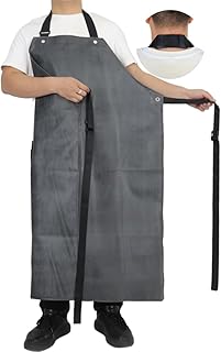 Thick Rubber Apron, Waterproof Apron Butcher Heavy Duty Chemical Resistant Adjustable Work Apron