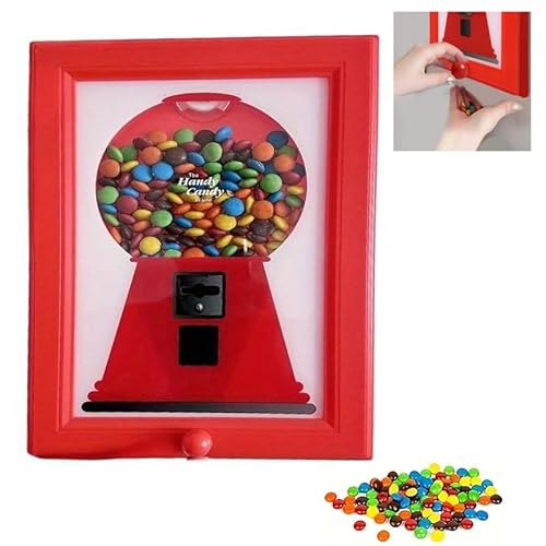 Candy Frame Dispenser Picture Frame Sweet Dispenser for Kids Wall Mounted Candies Machine Creative Vending Toy Snack Container Decorative Hanging Handy Candy Frames Machine for Nut Dog Cat Treats Gift