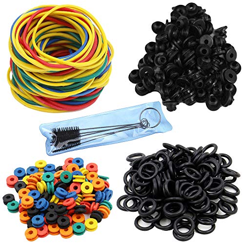 Autdor Tattoo Machine Parts - 100pcs Tattoo Rubber Bands, 100pcs Tattoo O-rings, 100pcs