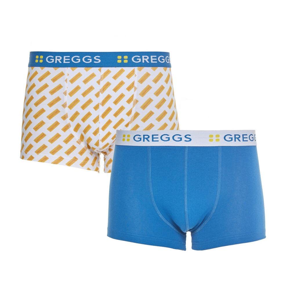 Buy Greggs Men's Boxer Hipsters Briefs 2 Pack Underwear Sausage Rolls
