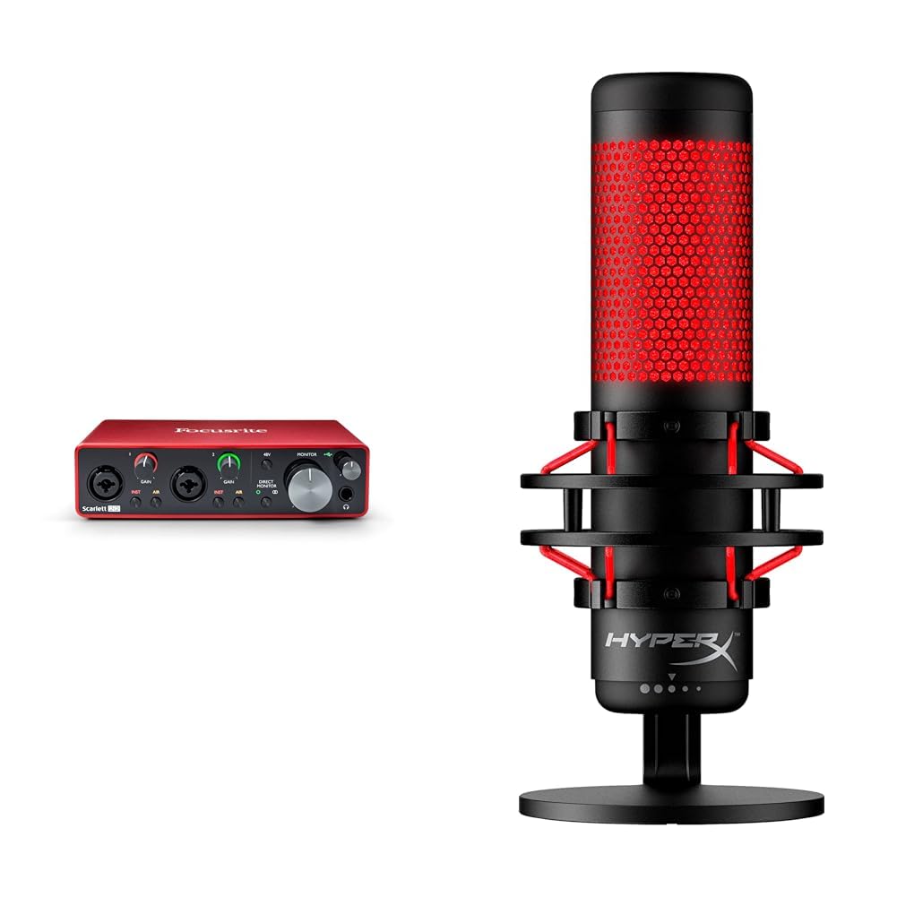 Focusrite Scarlett 2i2 3rd Gen USB Audio Interface & HyperX