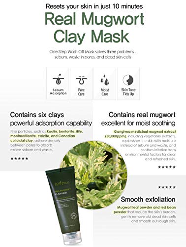 Isntree Real Mugwort Clay Mask 100ml - Afbeelding 4