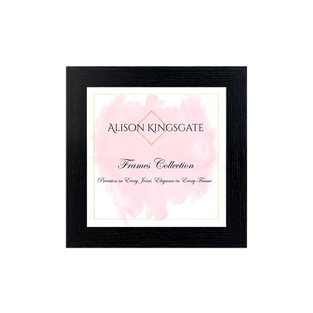 Alison Kingsgate Modern 9X9 Oak Picture Frames- Engineered Wood Photo Frame with Shatterproof Perspex Front- Ideal for Posters, Certificates & Artwork- Wall Mount or Tabletop Display — image 1