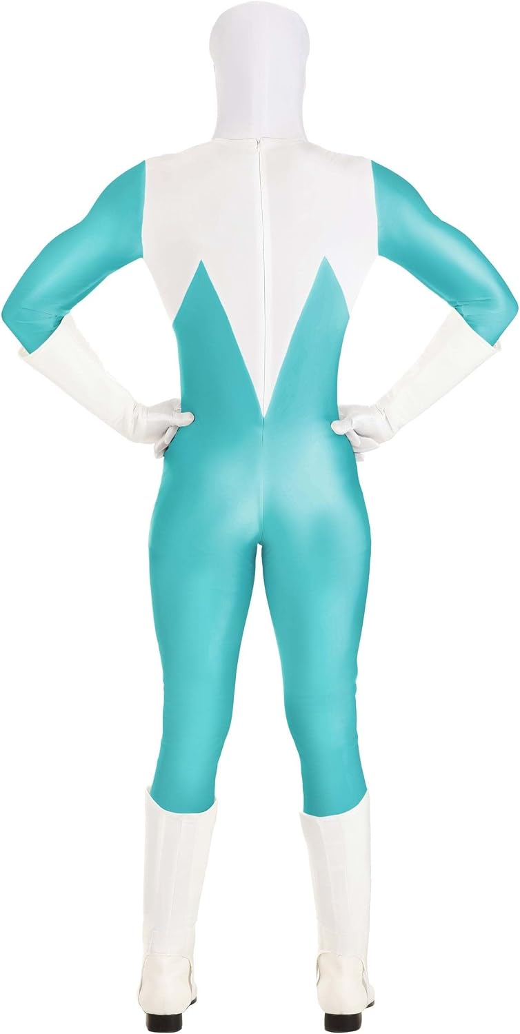 Disney Pixar The Incredibles Frozone Costume for Adults - Men's Frozone Superhero Suit, Gloves, Boot Covers & Glasses
