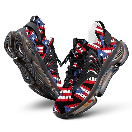 Puerto Rico Rican Flag Country Pride Men's Running Shoes Walking Sneakers for Women Athletic Lightweight Breathable Shoes