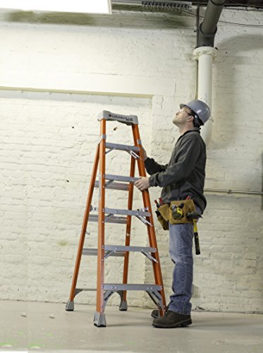 Louisville Ladder 12-Foot Fiberglass Step/Shelf Ladder, 300-Pound Capacity, Type IA, FXS1512, Orange