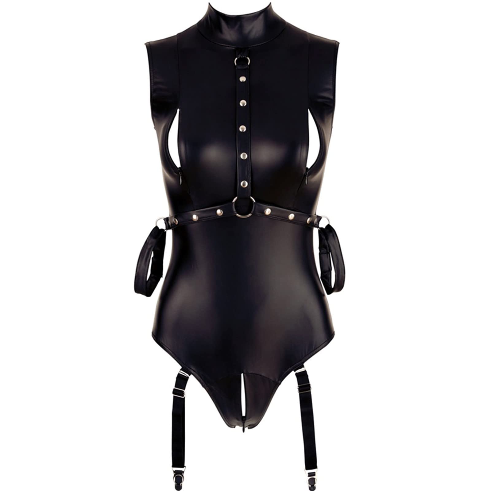 Lencería de látex para sexo vestido de cuero ahuecado body sexy fiesta látex corto mini vestido apretado lencería mono pu charol mojado vestido de corsé ropa interior Slim Fit pijama cosplay