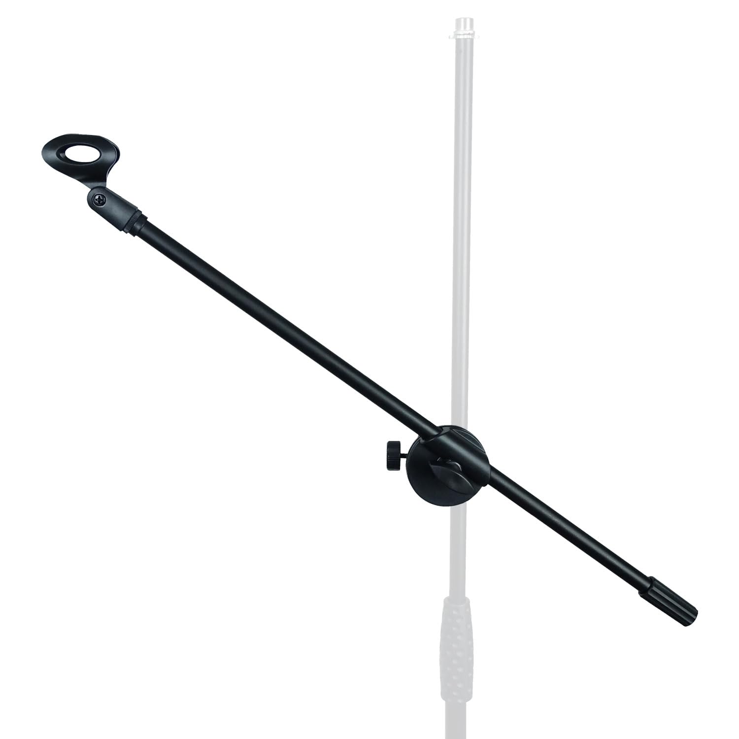 keepdrum MS106 BLK Mikrofonständer mit Galgen + MSA067 Mikrofonarm zum Anbringen von Mikrofon/Tablet/Handy-Halterungen