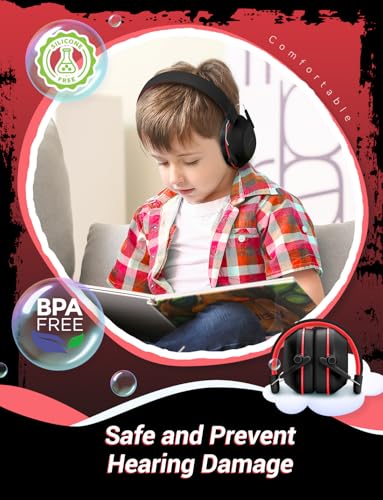 Image of iClever Noise Cancelling Headphones for Kids Adults, SNR 29dB Safety Noise Reduction Ear Muffs for Autism Sensory &Concentration Aid, Ear Hearing Protection for Fireworks /Event /Monster Jam /Concert