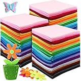 700 Pieces Felt Fabric Sheet Assorted Color Felt Sheets Non Woven Felt Squares 1mm Thick Craft Felt Patchwork Sewing Felt Paper for DIY Craft School Projects Embroidery, 20 Colors (4 x 4 Inch)