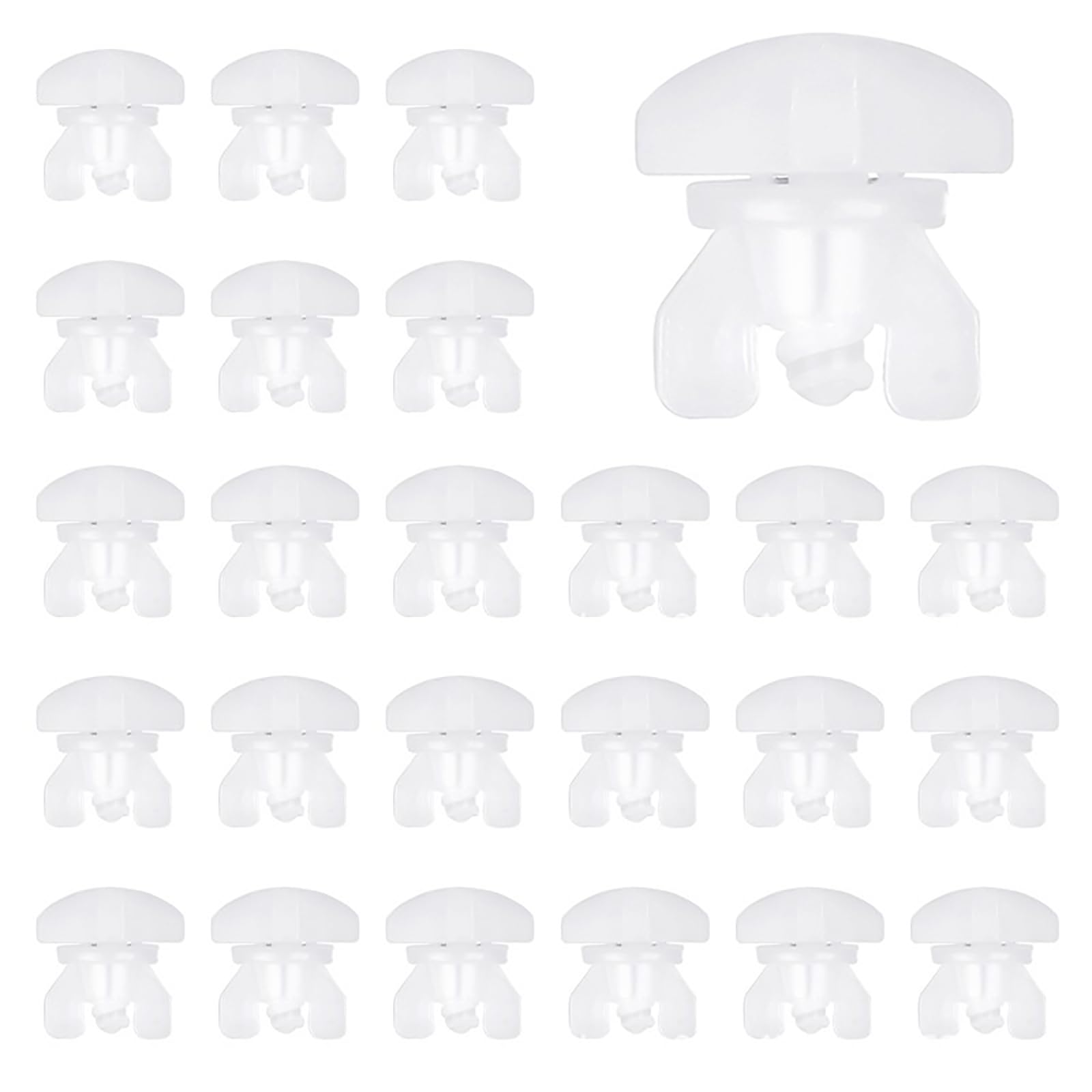 Topes Intermedios,24 PCS Tapones de Riel de Cortina Accesorios de Repuesto de Cortina Deslizante de Riel de Cortina de Plástico Cortina Blanca en Tamaño Estándar