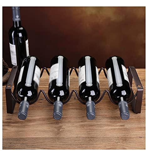 Soporte para botellas metálico de mesa para vino miniatura 1