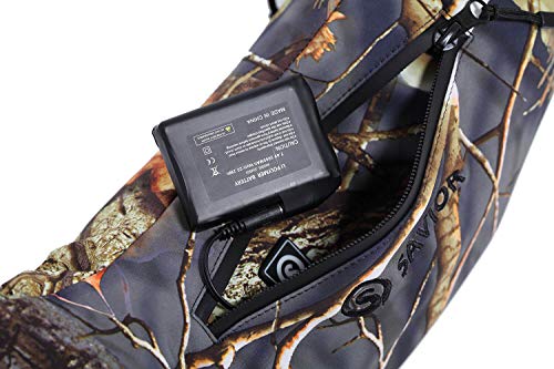 Savior Heated Hand Muff, Rechargeable Battery Electric Heating Hand Warmer Pouch for Outdoor Recreation Hunting Ice Fishing Camping Travel, Last 10 Hours (Camo) - Thumbnail 5