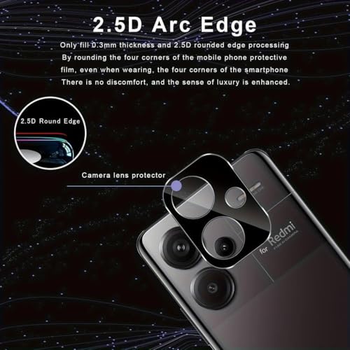 Image of Xmon Back Camera Lens Protector for Redmi Note 13 Pro Plus (1 Pack) Premium Camera Glass Protector Guard, Anti-Scratch, Ultra-Clear, Easy Installation