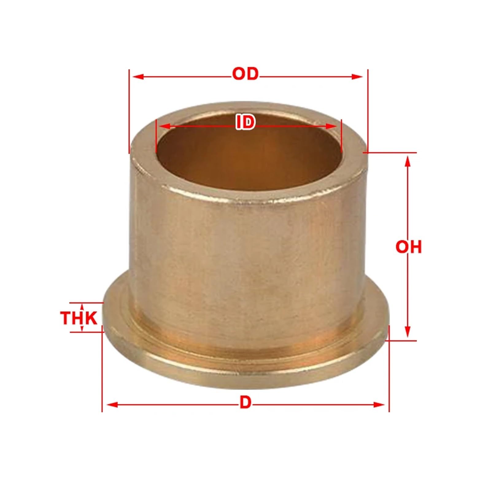 10 Pz: Distanziatore Manicotto Cuscinetto Boccola Bronzo 1/2 - Foto 4