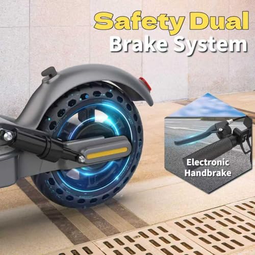 Riceel R70 Electric Scooter for Adults, Foldable Electric Scooter, Speed up to 25 km/h, 30 km Long Range, 8.5" Solid Tires, E-Scooter with Dual Suspension and APP Control - Image 4