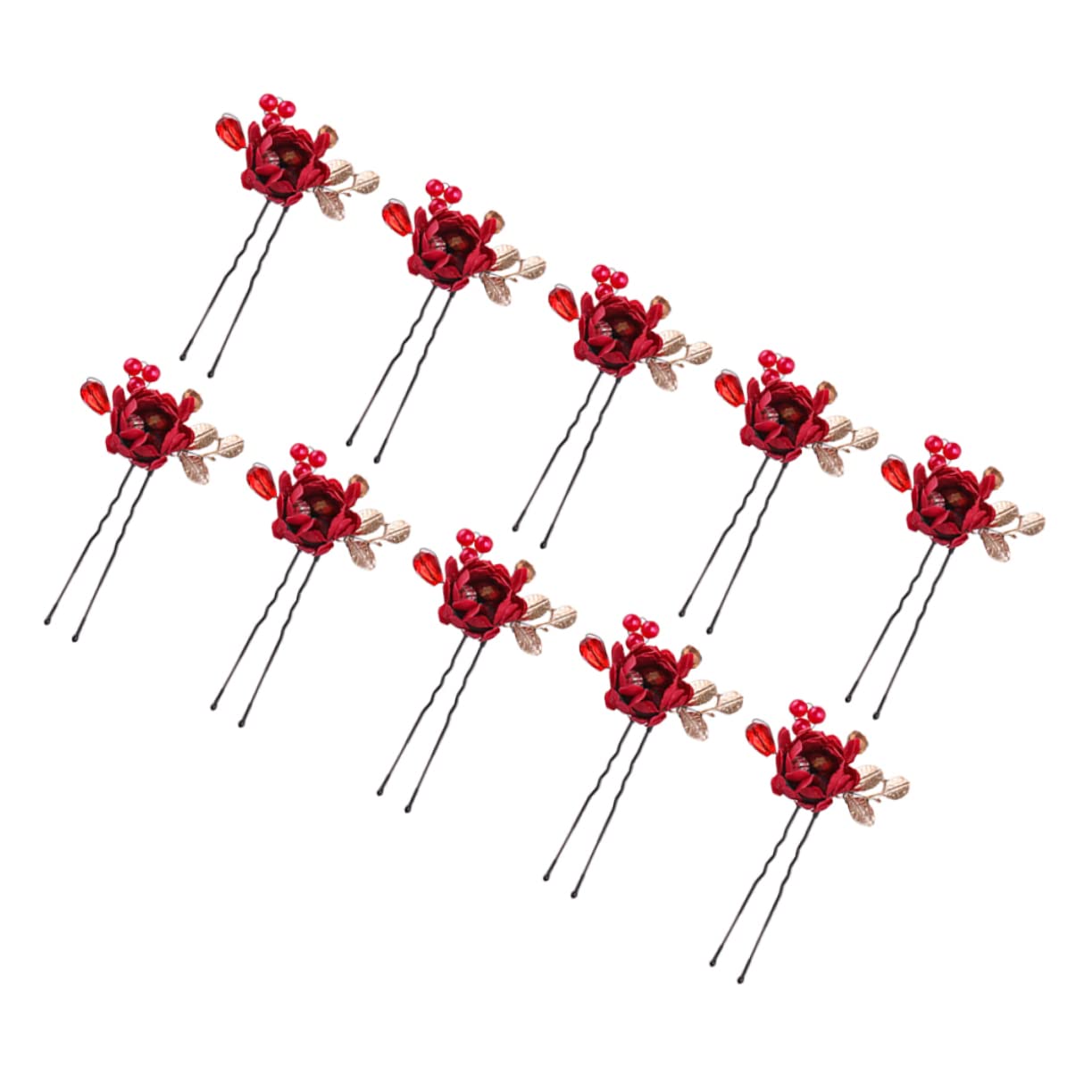 MAGICLULU Juego De 3 Horquillas Con Forma De Flor Para El Pelo Para Mujer Elegantes Para Bodas Y Eventos Informales 10 Unidades X 3