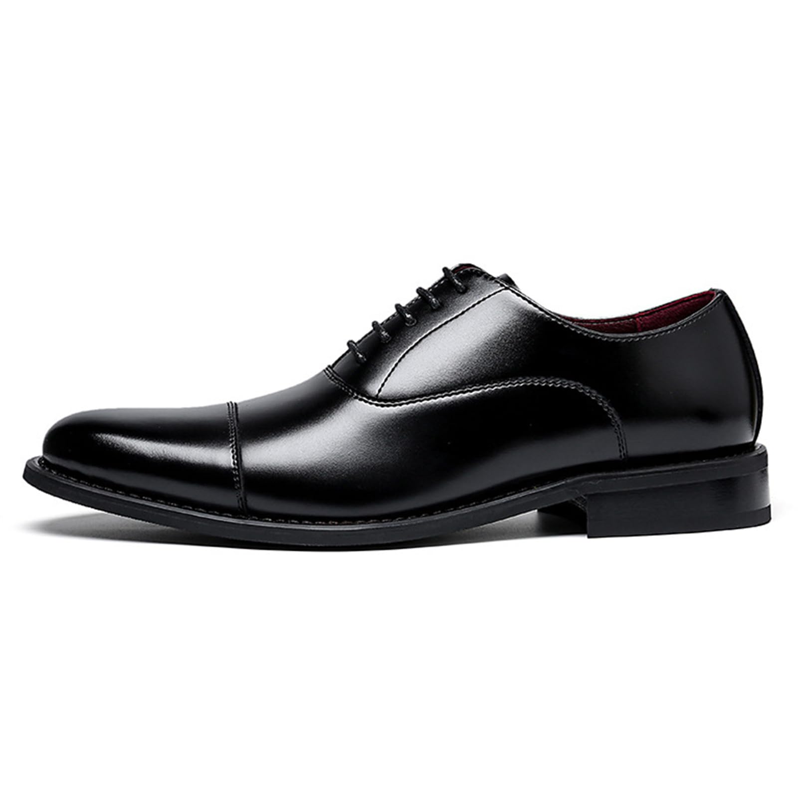 Scarpe Eleganti da Uomo Oxford con Punta A Punta da Lavoro Formali con Lacci