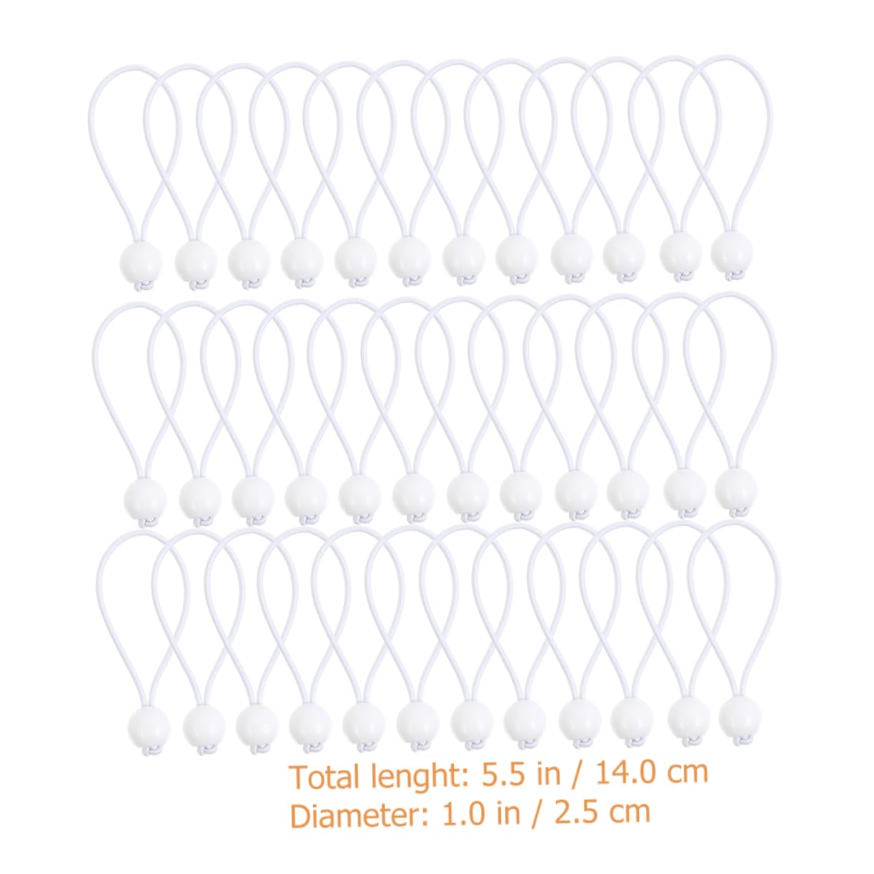 40 corde elastiche resistenti a sfera, versatili corde elastiche per campeggio, teloni e tende, leggere e portatili, per l'organizzazione di interni ed esterni