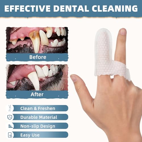 Dog Cat Teeth Cleaning Finger Wipes Nonslip Design Dental Care Wipes Reduce Plaque Tartar and Freshen Breath Doublesided Durable Material 50 Pcs Cucciolini Doodles Dog cat teeth cleaning finger wipes non slip design dental care wipes reduce plaque tartar and freshen breath double sided durable material 50 pcs cucciolini doodles