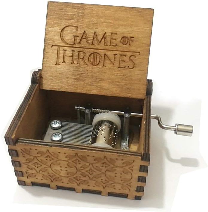 Music Box, Game of Thrones Theme Antique Carved Music Box Hand Crank Wooden Musical Box Wooden Music Box Creative Wooden Crafts Best Gifts For Kids,Friends