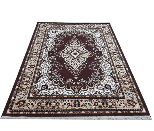 Image of Soft Washable Beautiful Acrylic Rugs for Home Decor Living Room 6x8 feet (180 x 235 CM) Brown
