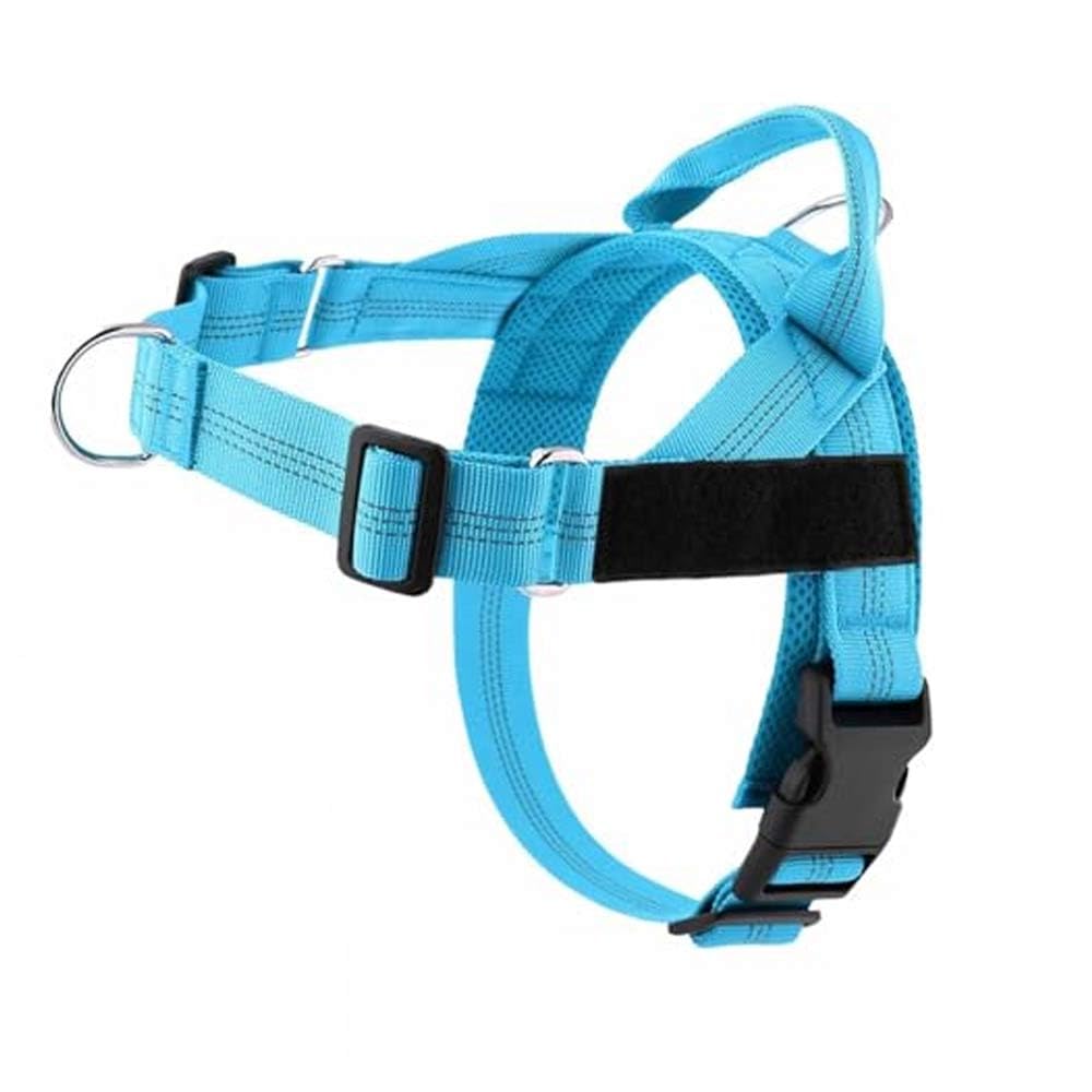 No Pull Dog Harness,Front Clip Adjustable Pet Vest,Large Dog No Pull Pet Harness, Breathable Soft Padded Material, Heavy-Duty D-Ring, Sturdy Grab Handle, for Dogs Training or Walking (Blue, XS)