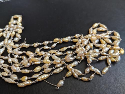 Chaînes de perles d'eau douce anti-rupture en argent 925 pour créateurs lassés