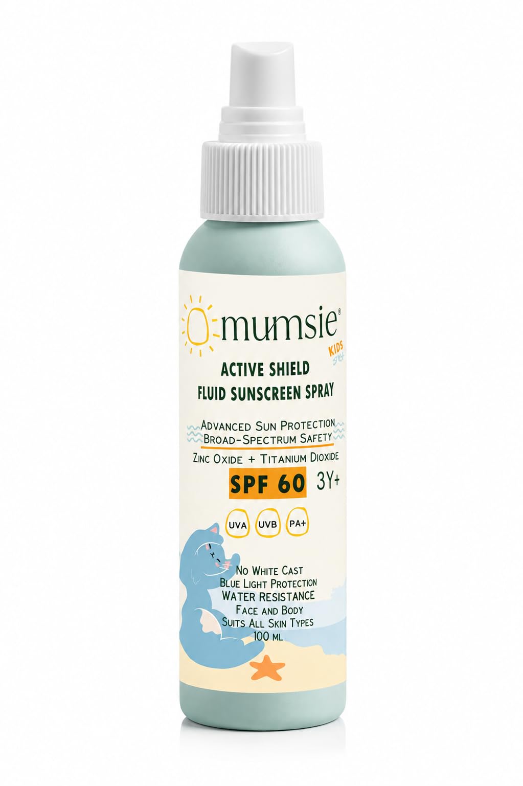 Omumsie Kids Sunscreen Spray SPF 60 PA++++, 100ml | Mineral UV Filters, No White Cast, Water Resistant, Fast Absorbing-image-7