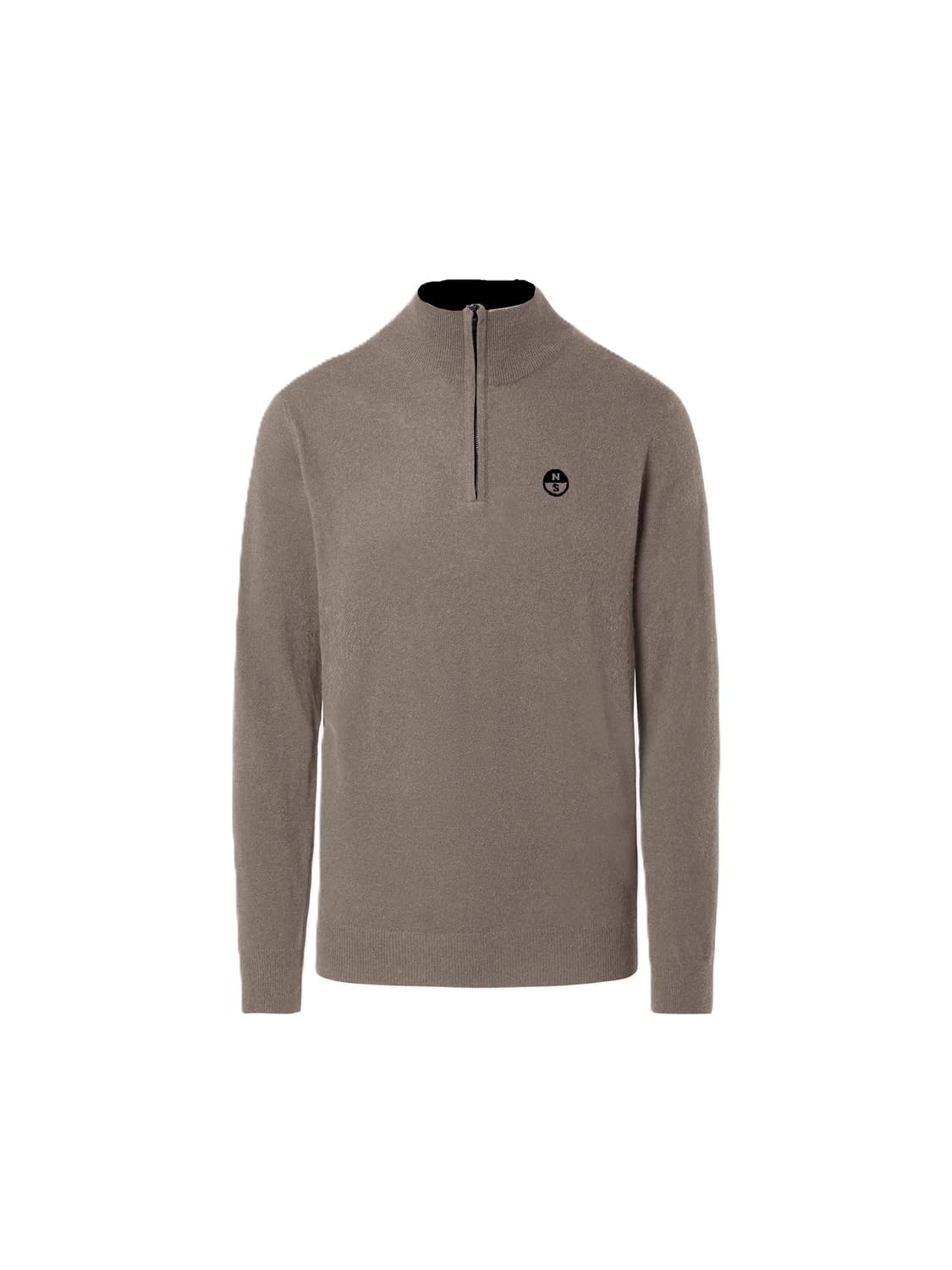 Pull homme col camionneur zippé laine cachemire anti-froid