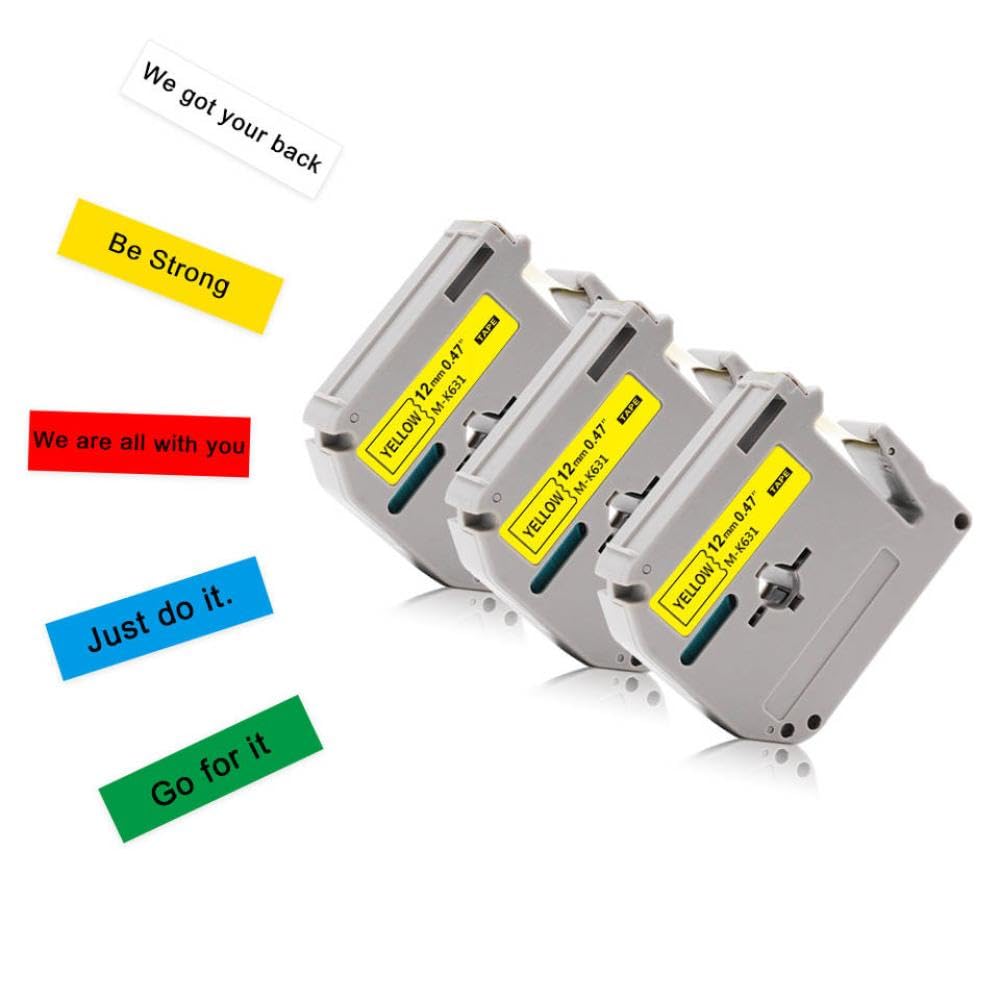 10pk 9mm nero su nastro blu etichetta nastro stampante MK-521 MK521 M-K521 Compatibile con etichetta PT-70 PT-80