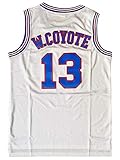 EKANBR #13 W.Coyote Space Jersey 90s Moive Mens Basketball Jersey Party Shirts (White, X-Large)